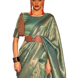 SWORNOF Women's kanjivaram banarasi silk saree for Patola festival Wedding silk with rich pallu Design sarees for women with blouse piece