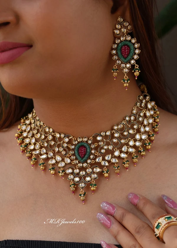 Visit the Adc fashions Store Adc fashions Lotus Invisible Chain & Matching Earing with Bracelet for womens - Image 5